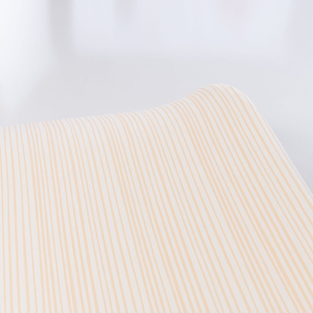 Tangerine Tiger - Changing Pad Cover - Ivory with Tangerine Lines - Olli+Lime